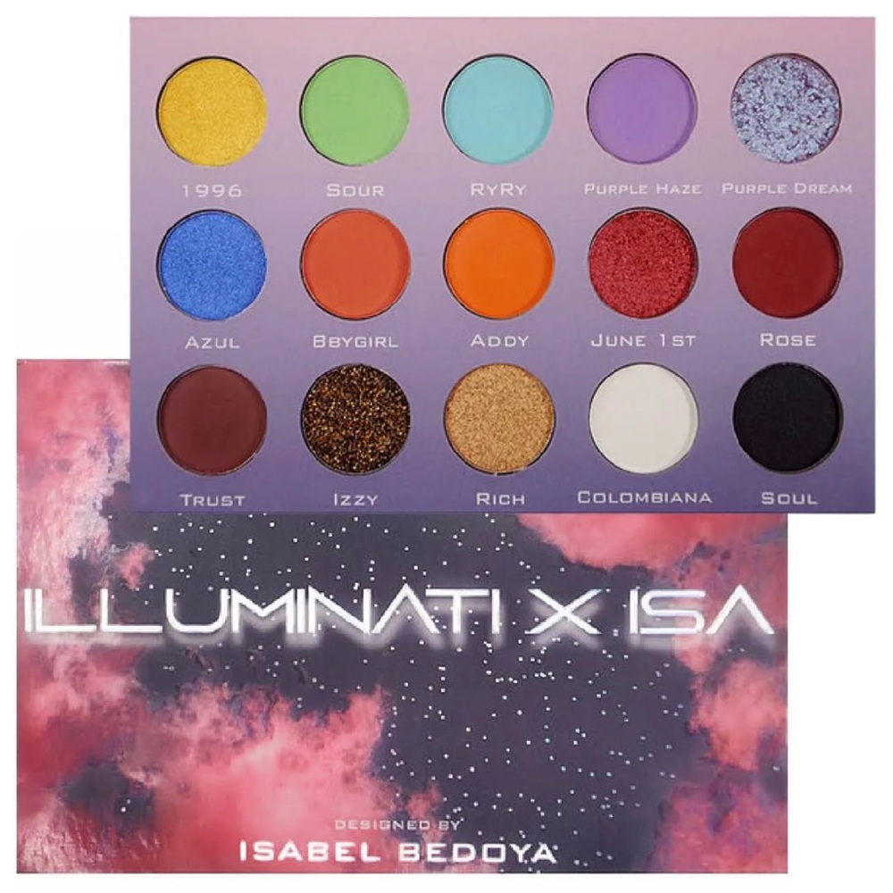 Illuminati X ISA Glam Pallette designed by Isabel Bedoya.